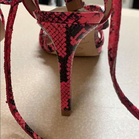 NWT Antonio Melani Valyn Snake Print Lace Up Heel - Picture 8 of 10